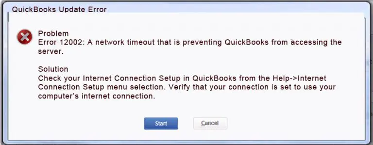 quickbooks error code 12002